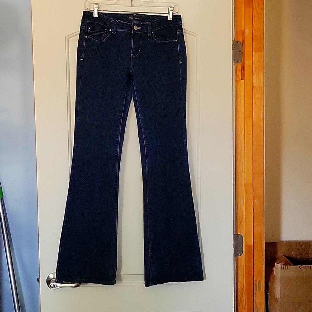 Dark wash flare leg jeans